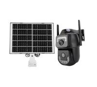 YUEHISY Telecamera di Sicurezza All'aperto, Solare 4G Alimentato con AI Human Detection, Ampia Vista Angolare, Doppio Lente da 2 MP, per il Cantiere della Fattoria (Unione Europea)