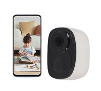 YUEHISY Telecamera di Sicurezza Esterna Wireless 2K per Interni - Telecamera WiFi Alimentata a Batteria con Rilevamento del Movimento AI, Sirena Spotlight, Conversazione Bidirezionale,