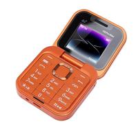 YUEHISY Telefono a Conchiglia per Anziani Sbloccato 4G LTE, Telefono a Conchiglia con Schermo Compatto da 1,77 Pollici con Doppio Slot SIM, Pulsante Grande per Comporre con un e (ORANGE)