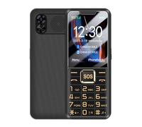 YUEHISY Telefono Cellulare Senior con Torcia, Telefono Ultra Sottile 4G Ultra Slim con Display a Colori HD da 2,6 Pollici, Doppia SIM, Pulsanti Grandi SOS, Altoparlanti Ad Alta Voce (BLACK)