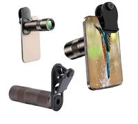 YUEHISY Teleobiettivo per Telefono da 400 Mm, Zoom a Fuoco Lungo e Obiettivo Macro con Rivestimento Multistrato FMC e Doppia modalità Panoramica Stretta, per gli Sport Naturali