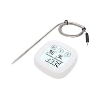 YUEHISY Termometro per Barbecue con Timer Touchscreen, Sonda Digitale a Lettura Istantanea, 9 Preimpostazioni per Carne, 5 Grado di Cottura, Commutabile ℃/℉, per Grigliate in Cucina