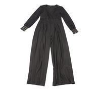 YUEHISY Tuta da Donna con Scollo a V e Polsini con Rivetti, Manica Lunga, in Rete, Tuta Elegante, Elegante Shopping XL Nera (XL)