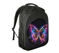 YUEHISY Zaino LED con Ventola Olografica 3D - Controllo App per Zaino con Schermo Programmabile HD per Laptop, Feste Ed Eventi