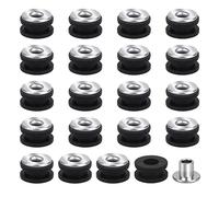 Yuehuabao 20 Pezzi Gommini per Moto Rondelle in Gomma per Moto Gommini del Motociclo Moto Gommini Bolt Accessori di Ricambio per Carenature Honda/Yamaha/Suzuki/Kawasaki 1.8 * 1cm