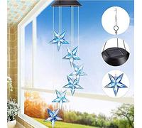 Yuehuamech Solar Wind Chime Light Waterproof Outdoor Color Changing Sun/Star LED Vento Chime Appeso Luci Appeso Vento Chimi Solar Mobile per Party Night Garden Decor