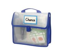 YUEHUINIAO Custodia portatile per libri palmare con finestra trasparente con etichetta trasparente, custodia per documenti per studenti, 31 x 5,5 x 23 cm