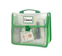 YUEHUINIAO Custodia portatile per libri palmare con finestra trasparente con etichetta trasparente, custodia per documenti per studenti, 31 x 5,5 x 23 cm