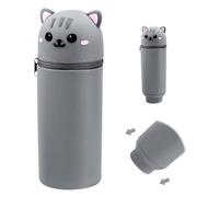 YUEIODDKL Kawaii, astuccio morbido in silicone, astuccio 2 in 1, astuccio telescopico, per ragazze e ragazzi (gattini)