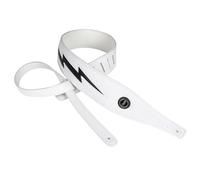 YUEKO Cool Lightning Pattern/Flame Guitar Strap Strap per chitarra elettrica/basso, bianco