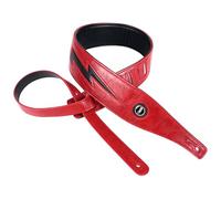 YUEKO Cool Lightning Pattern Guitar Strap Strap per chitarra elettrica/basso(V-Red-Black Lightning)