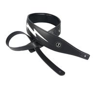 YUEKO Tracolla per chitarra elettrica/basso con motivo a fulmini, nero, 6.3cm width