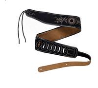 Yueko tracolla per chitarra in pelle bovina morbida Comfable durevole tracolla per chitarra elettrica chitarra acustica Bass strap regolabile Cintura larghezza 7 cm Y24