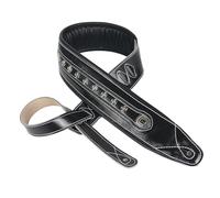 Yueko tracolla per chitarra in pelle bovina PU e tracolla per chitarra acustica elettrica basso con metallo rivetto