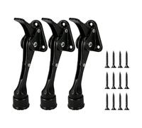 YUEKOPOU 2 fermaporta Kick Down - Supporti da pavimento facili da pedalare con adesivo automatico for uso domestico, ufficio e scuola(Large black)