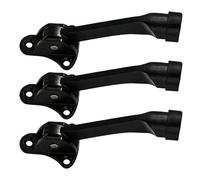 YUEKOPOU 2 fermaporta Kick Down - Supporti da pavimento facili da pedalare con adesivo automatico for uso domestico, ufficio e scuola(Small black)