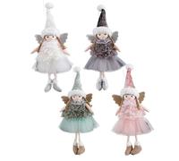 YUEKOPOU Accessori per Capelli Natalizi, Fermagli per Tende Christmas Angel Doll Pendant Ornaments Pack of X 19cm Tree Hanging Decorations(4pcsb)