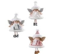 YUEKOPOU Accessori per Capelli Natalizi, Fermagli per Tende Christmas Angel Doll Pendant Ornaments Pack of X 19cm Tree Hanging Decorations(3pcsa)