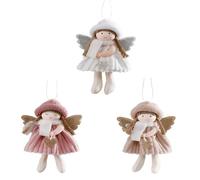 YUEKOPOU Accessori per Capelli Natalizi, Fermagli per Tende Christmas Angel Doll Pendant Ornaments Pack of X 19cm Tree Hanging Decorations(3pcs)