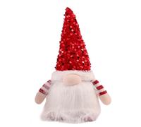 YUEKOPOU Accessori per Capelli Natalizi, Fermagli per Tende Christmas Felt GNOME Angel Reindeer Ornaments Multicolor 8.26 Inches Pack of 1 2 3 5 6(Red)