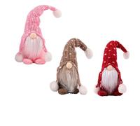 YUEKOPOU Accessori per Capelli Natalizi, Fermagli per Tende Christmas Felt GNOME Angel Reindeer Ornaments Multicolor 8.26 Inches Pack of 1 2 3 5 6(3pcsa)
