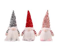 YUEKOPOU Accessori per Capelli Natalizi, Fermagli per Tende Christmas Felt GNOME Angel Reindeer Ornaments Multicolor 8.26 Inches Pack of 1 2 3 5 6(3pcsc)