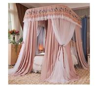 YUEKOPOU Baldacchino per letto, zanzarier 2 Layer 4 Season Mosquito Net Bed Canopy with Bracket Multicolor Multiple Sizes(Brown,180X200X210cm)