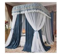 YUEKOPOU Baldacchino per letto, zanzarier 2 Layer 4 Season Mosquito Net Bed Canopy with Bracket Multicolor Multiple Sizes(Blue,150X200X210cm)