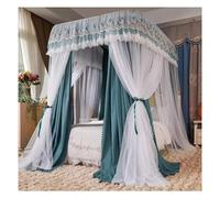 YUEKOPOU Baldacchino per letto, zanzarier 2 Layer 4 Season Mosquito Net Bed Canopy with Bracket Multicolor Multiple Sizes(Green,200X220X210cm)