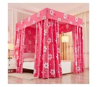 YUEKOPOU Baldacchino per letto, zanzarier Bed Canopy Curtain and Mosquito Net with Metal Bracket Multiple Sizes(C,120X200X200CM)