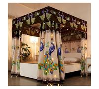 YUEKOPOU Baldacchino per letto, zanzarier Bed Canopy Curtain and Mosquito Net with Metal Bracket Multiple Sizes(A,180X200X200CM)