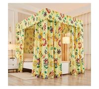 YUEKOPOU Baldacchino per letto, zanzarier Bed Canopy Curtain and Mosquito Net with Metal Bracket Multiple Sizes(B,120X200X200CM)