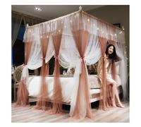 YUEKOPOU Baldacchino per letto, zanzarier Bed Canopy Mosquito Net Multicolor Multiple Sizes(Brown,200X220cm/79X87in)