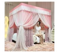 YUEKOPOU Baldacchino per letto, zanzarier Bed Canopy Mosquito Net with Stand for Single and Double Beds Multicolor Multiple Sizes(Pink,180 * 200cm)
