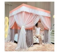 YUEKOPOU Baldacchino per letto, zanzarier Bed Canopy Mosquito Net with Stand for Single and Double Beds Multicolor Multiple Sizes(Orange,200 * 220cm)