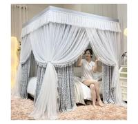 YUEKOPOU Baldacchino per letto, zanzarier Bed Canopy Mosquito Net with Stand for Single and Double Beds Multicolor Multiple Sizes(Grey,180 * 200cm)