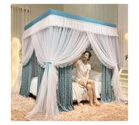 YUEKOPOU Baldacchino per letto, zanzarier Bed Canopy Mosquito Net with Stand for Single and Double Beds Multicolor Multiple Sizes(Blue,180 * 200cm)