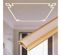 YUEKOPOU Canale Luminoso a LED, Illuminazione a soffitto, b Canale LED indiretto con Modanatura a Corona in Stile Cinese - Diffusore di Luce in Alluminio for Illuminazione a soffitto