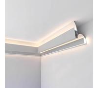 YUEKOPOU Canale Luminoso a LED, Illuminazione a soffitto, b Profilo LED for Angolo Parete/soffitto, Canale Luce Doppio in Alluminio, Diverse Dimensioni(9 m/29.5 ft)