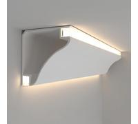 YUEKOPOU Canale Luminoso a LED, Illuminazione a soffitto, b Profilo LED in Alluminio for Illuminazione a soffitto con battiscopa, Bianco, Diverse Dimensioni, Striscia LED Non Inclusa(5m/16.4ft)