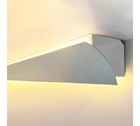 YUEKOPOU Canale Luminoso a LED, Illuminazione a soffitto, b Striscia di Modanatura in Alluminio for Illuminazione indiretta LED Non Inclusi Diverse Dimensioni da 1 Metro a 25 Metri(1 m/3.3 ft)