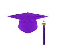 YUEKOPOU cappello di laurea, cappello con nappe, oggetti di Shiny Graduation Cap Hats with Tassel for Adults and Kids - 2025 High School & College Props(Purple)