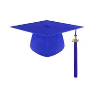 YUEKOPOU cappello di laurea, cappello con nappe, oggetti di Shiny Graduation Cap Hats with Tassel for Adults and Kids - 2025 High School & College Props(Blue)