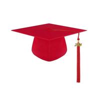 YUEKOPOU cappello di laurea, cappello con nappe, oggetti di Shiny Graduation Cap Hats with Tassel for Adults and Kids - 2025 High School & College Props(Red)