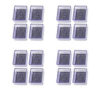 YUEKOPOU Cappucci quadrati trasparenti for gambe for mobili in silicone, cuscinetti for piedini for sedie da scrivania con fondo in feltro,(Transparent-square-16pcs,50-50mm)