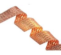 YUEKOPOU Cavo Piatto di Rame Intrecciato per la Messa a TER 2M Flat Copper Braided Wire - Heavy Duty Copper Wire for Grounding And Electrical Connections(25 Square)