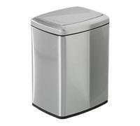 YUEKOPOU Cestino, Stainless Steel Indoor Outdoor Trash Can With Swing Lid Removable Bucket Multicolor 12L(Silver)