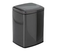 YUEKOPOU Cestino, Stainless Steel Indoor Outdoor Trash Can With Swing Lid Removable Bucket Multicolor 12L(Black)