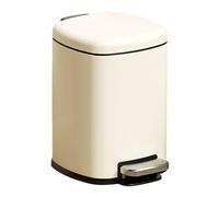 YUEKOPOU Cestino, Stainless Steel Round Step Trash Can With Removable Bucket Multicolor Multiple Sizes(White,6L)