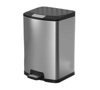 YUEKOPOU Cestino, Stainless Steel Step Trash Can With Soft Close Lid And Foot Pedal Multicolor 7 18 Liters(Silver,10L)